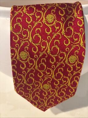 Vintage Versace Red and Gold Logo